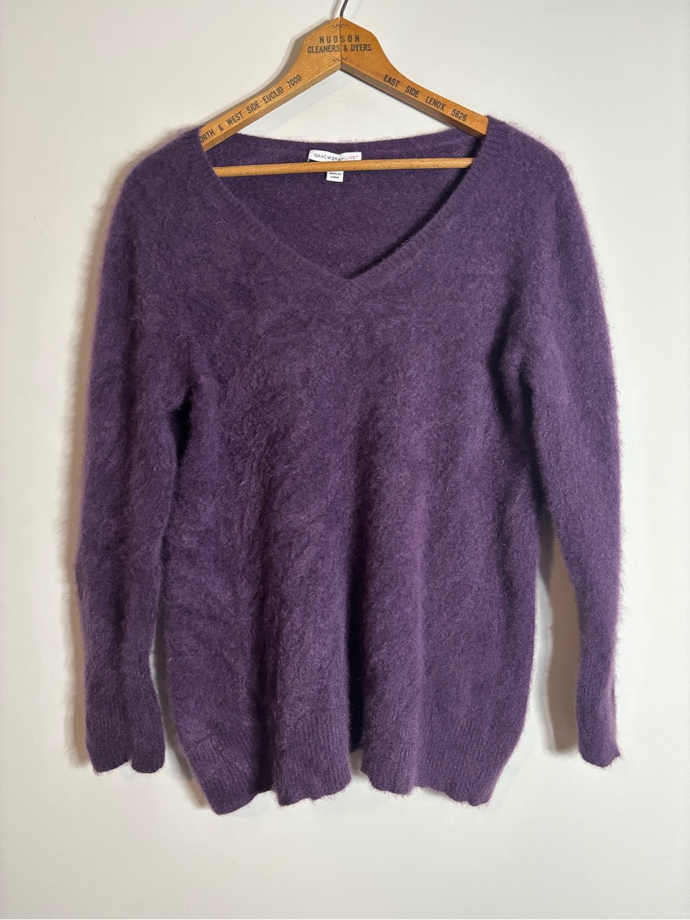 Isaac Mizrahi Live Purple Cashmere Sweater 1X